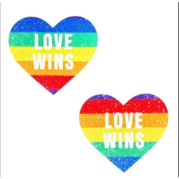 COPY - LOVE Wins rave festival pride pasties - Picture 3 of 3